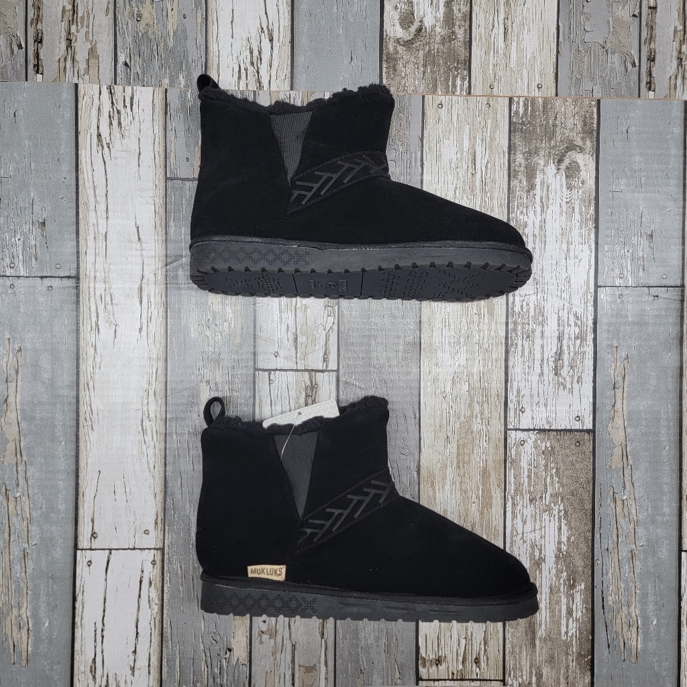 Muk Luks Harleen Faux Fur Lined Pull On Ankle Bootie (Women's)